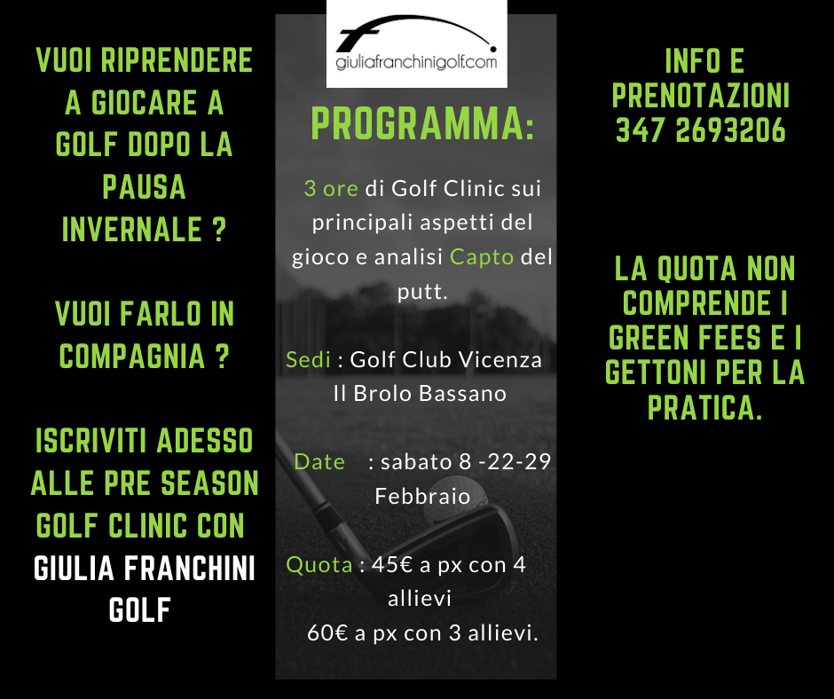 Al via le Preseason Golf Clinic!